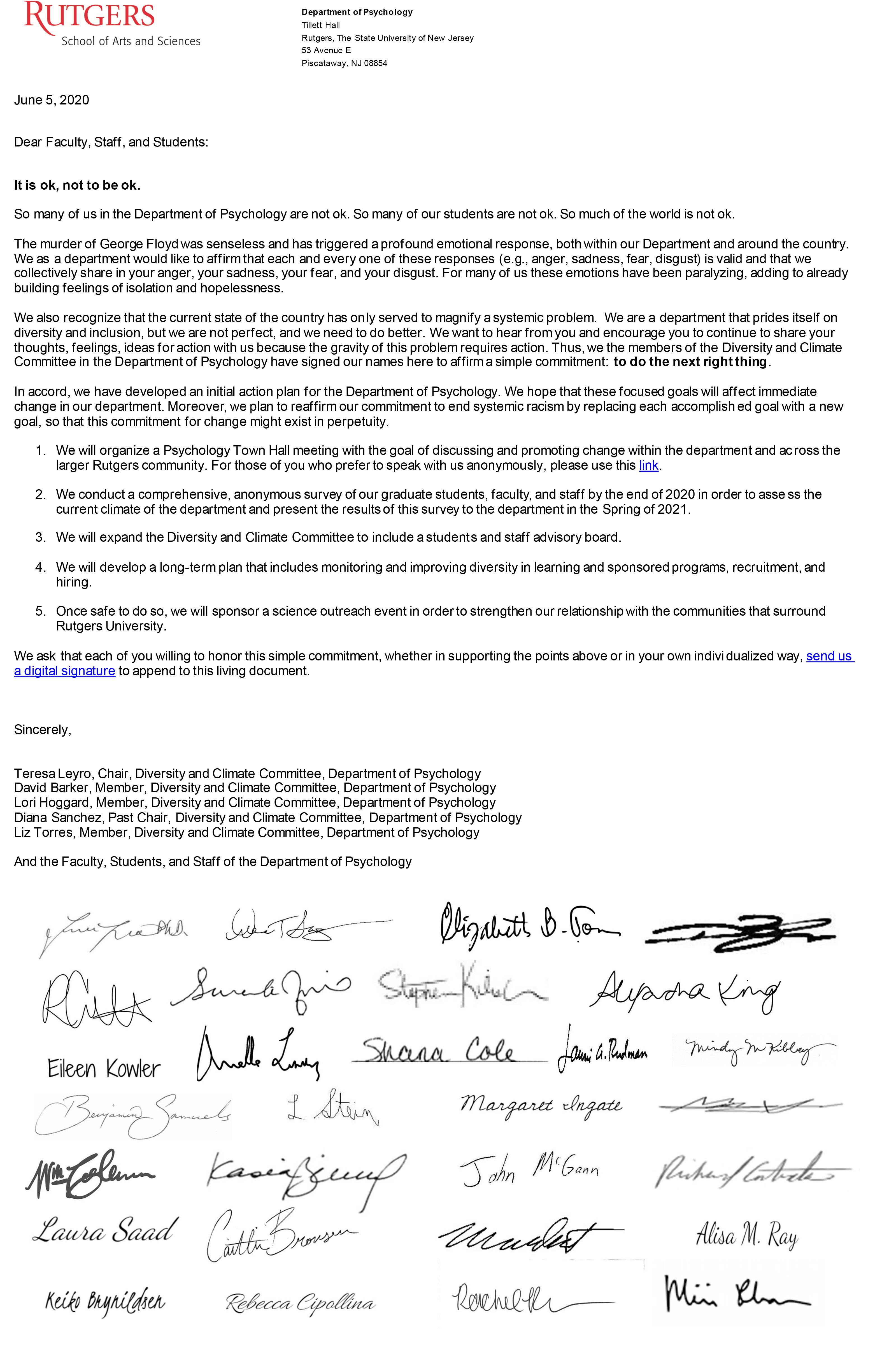 Diversity and Climate Committee 7.15.20 LH DB
